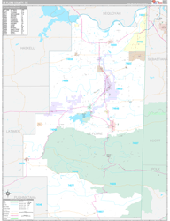 Le Flore County, OK Wall Map Premium Style 2024